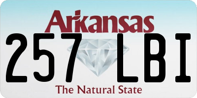 AR license plate 257LBI