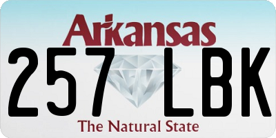 AR license plate 257LBK