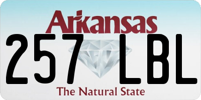 AR license plate 257LBL