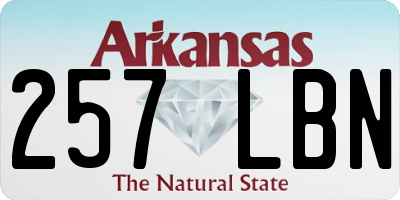 AR license plate 257LBN