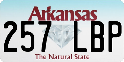 AR license plate 257LBP