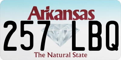 AR license plate 257LBQ