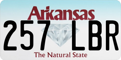AR license plate 257LBR