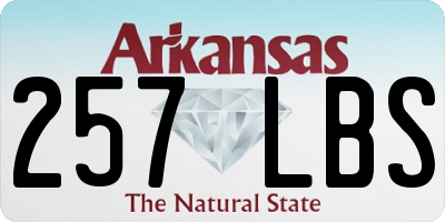 AR license plate 257LBS