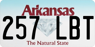 AR license plate 257LBT