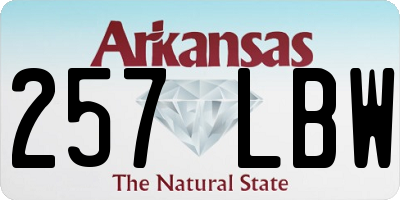 AR license plate 257LBW