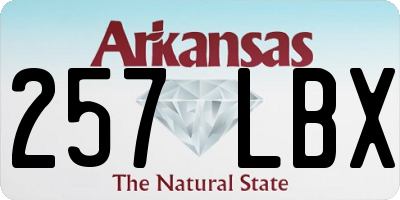 AR license plate 257LBX