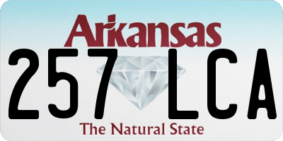 AR license plate 257LCA