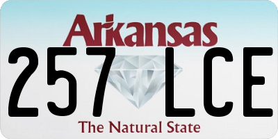 AR license plate 257LCE