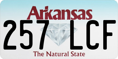 AR license plate 257LCF