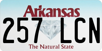 AR license plate 257LCN
