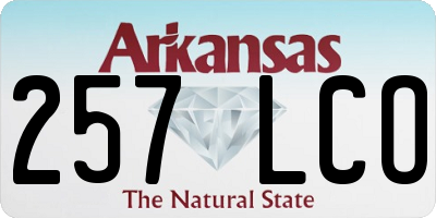 AR license plate 257LCO