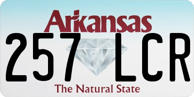 AR license plate 257LCR