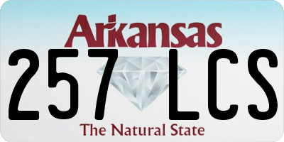 AR license plate 257LCS