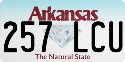 AR license plate 257LCU
