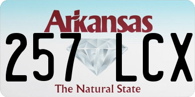 AR license plate 257LCX