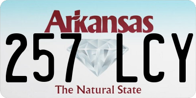 AR license plate 257LCY