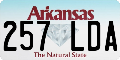 AR license plate 257LDA