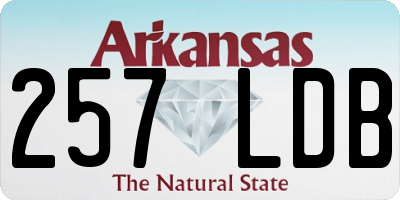 AR license plate 257LDB