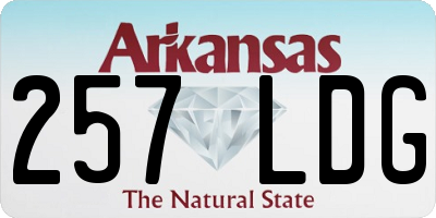 AR license plate 257LDG