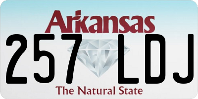 AR license plate 257LDJ