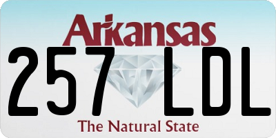 AR license plate 257LDL