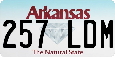 AR license plate 257LDM