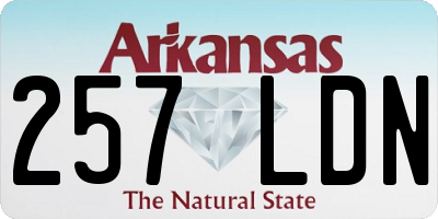 AR license plate 257LDN