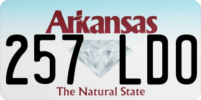 AR license plate 257LDO