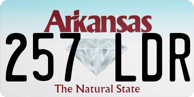 AR license plate 257LDR