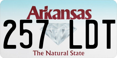 AR license plate 257LDT