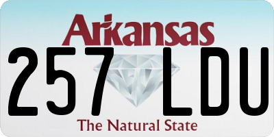 AR license plate 257LDU