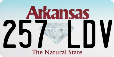 AR license plate 257LDV