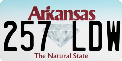 AR license plate 257LDW