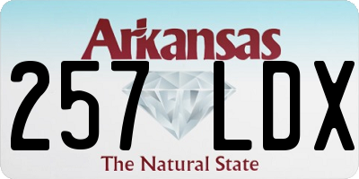AR license plate 257LDX