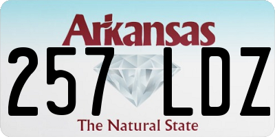 AR license plate 257LDZ