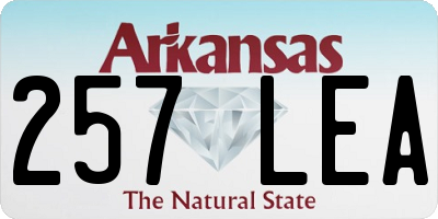 AR license plate 257LEA