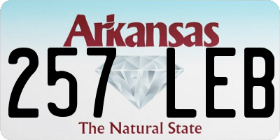 AR license plate 257LEB