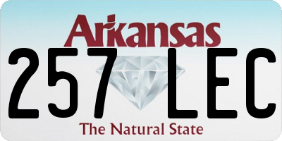 AR license plate 257LEC