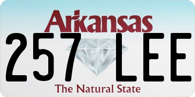 AR license plate 257LEE