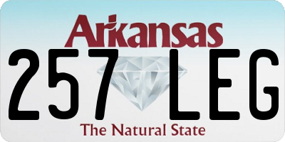 AR license plate 257LEG