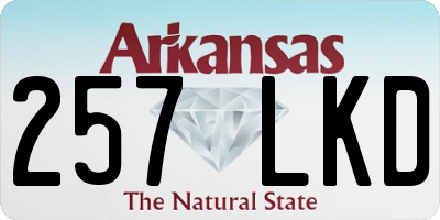 AR license plate 257LKD