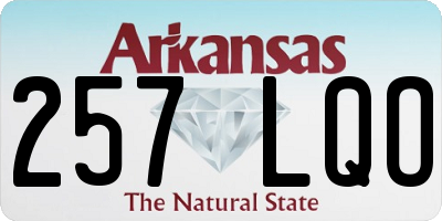 AR license plate 257LQO