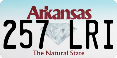 AR license plate 257LRI