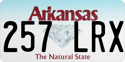 AR license plate 257LRX