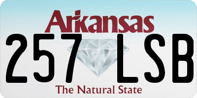 AR license plate 257LSB