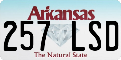 AR license plate 257LSD