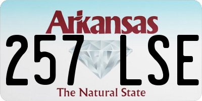 AR license plate 257LSE