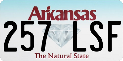 AR license plate 257LSF