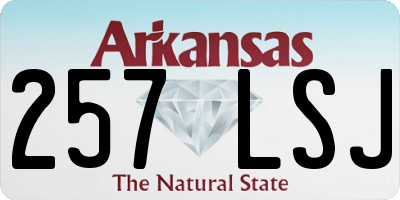AR license plate 257LSJ